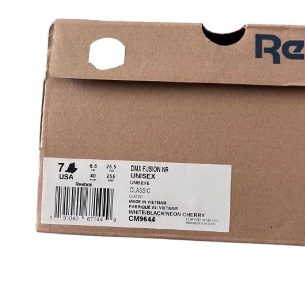 Reebok White and Cherry DMX Fusion Sneakers - Picture 3 of 5